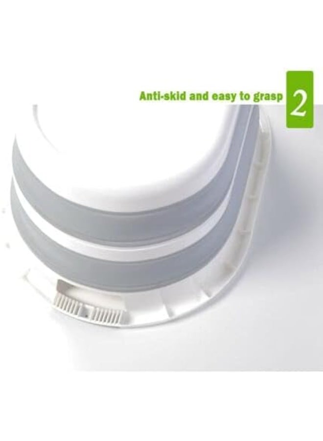 سلة الغسيل القابلة للطي– سلة ملابس فاخرة من الاستك المقاوم للحرارة – سلة غسيل قابلة للطي ومضادة للانزلاق – مقابض مريحة – صندوق تخزين مثالي للملابس - Image 4